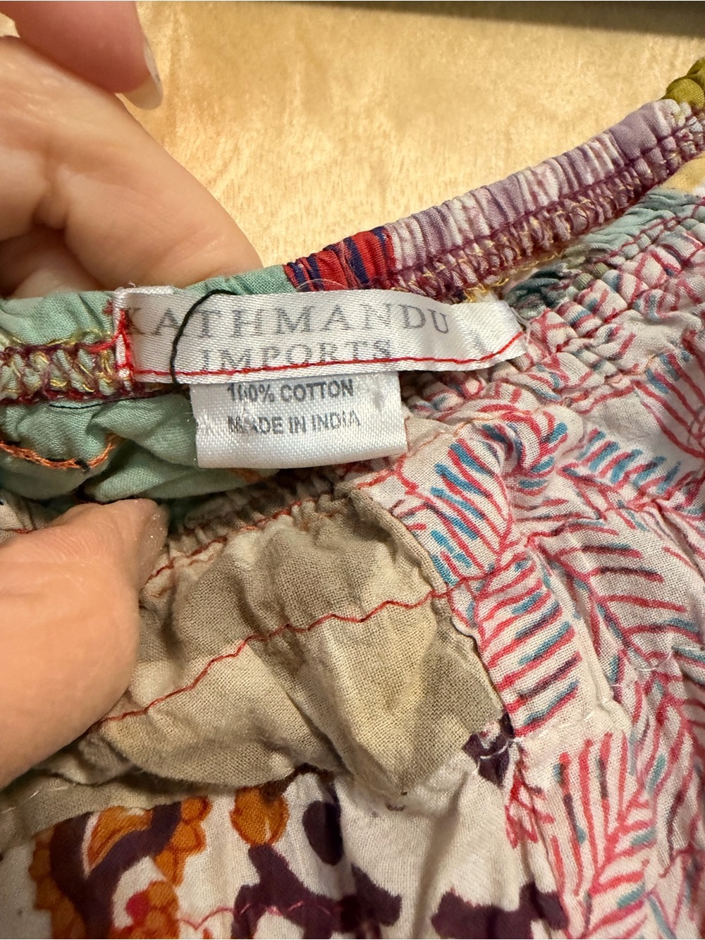 Kathmandu Multicolor Patchwork Cotton Harem Pants - Picture 4 of 8